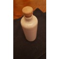 Collectable Stone Bottle (empty) with stopper.  No label. Grey White colour with no label.