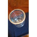 Clear Plastic Wine cooler, double sided (for insulation) with silver edging.