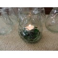 Collection of empty and cleaned citronella candle glass jars. Can be used with tea lights