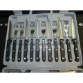 Knife Set Stainless Steel. Stainless rostfrei inox in carry case.  Mixed set most knives are new. (1
