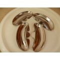 Vintage Kitchen Dining Tableware Effepi of Italy Inox 18/10 Stainless Steel Set of 4x clip on condim
