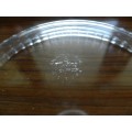 Anchor Hocking glass pie plate.  Made in USA ovenware.  A round pie dish with scalloped edges