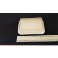 Plastic butter dish.  Durable thick plastic