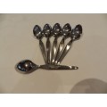 Stainless Steel Coffee Spoons 6x - Made in Germany by Jacarand-Flamingo. Circa 1970s.