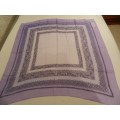 Vintage collectable Ladies scarf.  Lilac floral Classic silk type square scarf with lilac border.