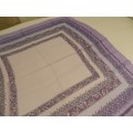 Vintage collectable Ladies scarf.  Lilac floral Classic silk type square scarf with lilac border.