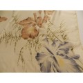 Vintage collectable Ladies scarf.  Classic pure silk square scarf with Floral blue and beige design