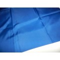 Vintage collectable Ladies scarf.  Classic silk type square scarf in plain Blue