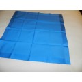 Vintage collectable Ladies scarf.  Classic silk type square scarf in Blue.