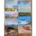 Magazines: Country Life 13x Magazines - Year 2015/2016.  Issue No: 233 Dec then No. 234 - 245
