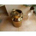 Vintage Brass Plated Milk Can. Stamped E J Braak  with serial Numbers.
