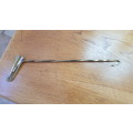 Antique Brass Ornament:  Dutch Brass handmade Candle Snuffer with twisted handle detail.