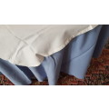 Round Cotton Table Cloth in light blue colour: Round - diameter 177cm.