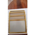A4 Certificate Frames: Set of 4x frames with non reflective glass and gilt border.