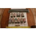Vintage Miniture Dutch Blokker Houses. Circa 1996. Set of 10x Amsterdam Canal Houses