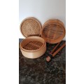 Chinese Rice Steamer.  Bamboo rice steamer