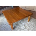 Solid Oak Coffee table set.  Large Coffee table with 2x smaller side tables.