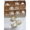 Vintage Christmas tree decorations. Glass balls for hanging in the tree
