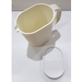 Vintage Tupperware.  1x Jug oval (colourless/see through) with secure cream coloured lid.
