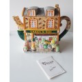 VINTAGE - THE VILLAGE NOVELTY TEAPOT COLLECTION BY ANNIE ROWE.  A Collector`s item.