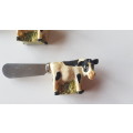 Collectable set of 2x Decorative Cheese Snack Board items.  Dutch White and black dairy cow
