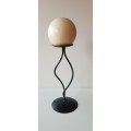 Tall Black Wrought iron Candle Holder/Stand with an 10cm White Ball candle.