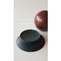 Black Wrought iron Candle Holder/Stand with an 10cm Brown Ball candle.
