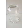 Glass Flower vases. Large glass vase with scalloped edge. Plain glass.