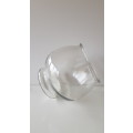 Glass Flower vase. Large thick glass vase bowl shaped. Plain glass.