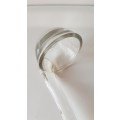 Glass Ladle/Spoon of thick glass. A small bowl shape with long handle.