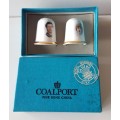 A Coalport Fine Bone China collectors thimble set of 2x. The Royal Wedding July 1981.