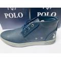 POLO Mens Collar Tab Lace Up Sneakers