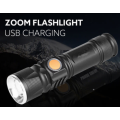 Adjustable LED Torch With Zoom 1000LM USB Rechargeable Flashlight Torch