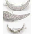 SEMI-CIRCLE/ MOON SHAPE RHINESTONE HAIR CLIP - PERFECT FOR A SPECIAL OCCASION