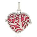 MEXICAN BOLA PENDANT - PREGNANCY HEART SHAPED HARMONY BALL CHIME PENDANT AND  ANGEL CALL CHIME