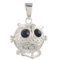 MEXICAN BOLA  - PREGNANCY HARMONY CHIMEWISE MOTHER OWL CAGE PENDANT -  ANGEL CALL BALL CHIME