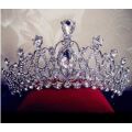 ABSOLUTELY GORGEOUS BRIDE`S TIARA JEWELLERY WITH TEARDROP CRYSTALS  - BRIDAL TIARA