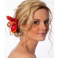 SALE!!   5pcs ORCHID BRIDAL HAIR CLIPS - PERFECT FOR BEACH WEDDING - RANDOM COLOURS WILL BE SENT