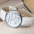 MAKE A STATEMENT WITH THIS AMUSING WRIST WATCH "Whatever, I'm Late Anyway" WHITE