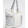 DESIGNER HANDBAG - MODA SCAPA - DOVE GREY - LARGE FULLY LINED SHOULDER BAG