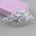 BRIDAL HAIR COMB/SLIDE ACCESSORY - WHITE FAUX PEARLS AND CRYSTAL - METAL - BEAUTIFULLY CRAFTED
