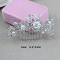 WEDDING BRIDAL HAIR COMB/SLIDE - FAUX PEARLS AND CRYSTAL - METAL - BEAUTIFULLY CRAFTED