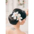 WHITE ORCHID BRIDAL HAIR CLIP - PERFECT FOR BEACH WEDDING - LOVELY FOR BRIDE OR BRIDESMAID HAIRDO