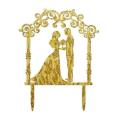 GOLD WEDDING CAKE TOPPER GROOM-AND-BRIDE ACRYLIC CAKE DECORATION - SEE OUR LOVELY RANGE