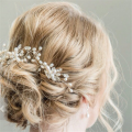 GORGEOUS BRIDAL SILVER COLOURED HAIRPIN WITH PEARL FLOWER PATTERN  - AMAZING HAIR ACCESSORIES