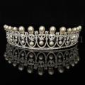 ABSOLUTELY AMAZINGLY BEAUTIFUL BRIDE'S TIARA / CROWN WITH IVORY PEARLS AND SPARKLING CRYSTALS