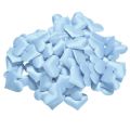 100 X TABLE DECOR OR ARTS AND CRAFT EMBELLISHMENT - BLUE SATIN PADDED HEART SETS