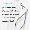 (TC) Dental Piers Distal End Wire Cutter & Holder 17cm Sand & Gold German Stainless Steel