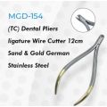 (TC) Dental Piers ligature Wire Cutter 12cm Sand & Gold German Stainless Steel