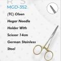 (TC) Olsen Hager Needle Holder with Scissor 14cm German Stainless Steel